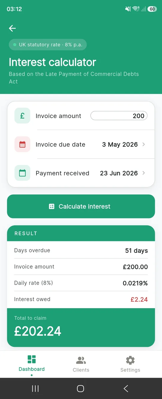 Late Payment Calculator
